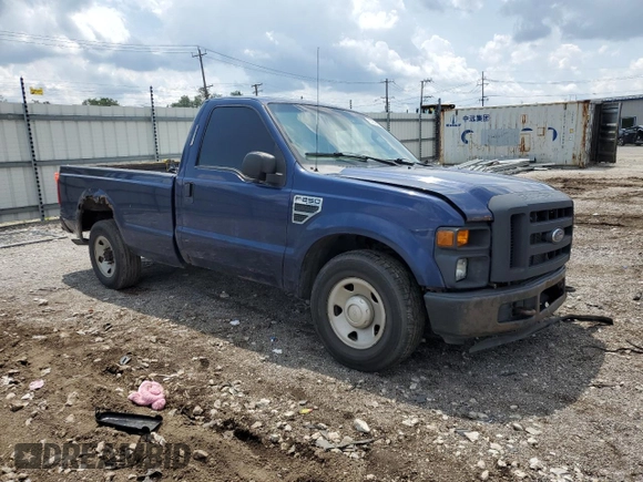 2008 Ford F-250 XL with VIN 1FTNF20588EE00477, listed as a Copart auction lot 61615835 with 351,235 mi miles and Salvage title. Bid and sale history available at DreamBid. Image 4.