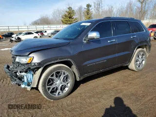 2021 Jeep Grand Cherokee Overland with VIN 1C4RJFCG7MC584885, listed as a Copart auction lot 47763045 with 45,509 mi miles and Salvage Title. Bid and sale history available at carsss.com. Image 1.