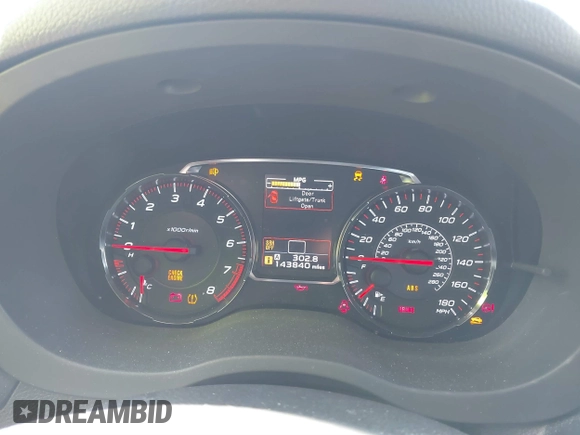 2018 Subaru WRX Limited with VIN JF1VA1F67J9822091, listed as a IAAI auction lot 41632593 with 143,840 mi miles and . Bid and sale history available at DreamBid. Image 7.