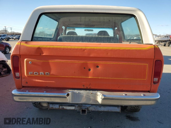 1979 Ford Bronco with VIN U15HLEG1462, listed as a Copart auction lot 89210495 with 77,770 mi miles and Clean title. Bid and sale history available at DreamBid. Image 6.