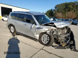 2017 Nissan Armada SV with VIN JN8AY2ND8H9008069, listed as a Copart auction lot 80265754 with 137,009 mi miles and Salvage Title. Bid and sale history available at carsss.com. Image 4.