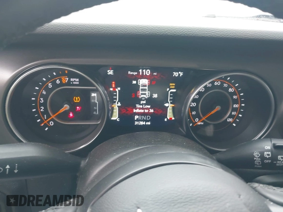 2021 Jeep Wrangler Unlimited Sport S with VIN 1C4HJXDG1MW850478, listed as a IAAI auction lot 42263715 with 31,284 mi miles and . Bid and sale history available at DreamBid. Image 7.
