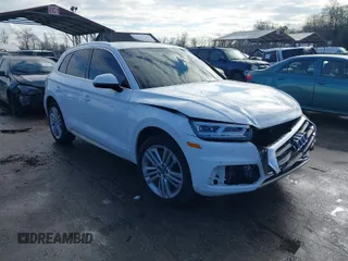 2018 Audi Q5 Premium Plus with VIN WA1BNAFYXJ2162554, listed as a IAAI auction lot 41277214 with 54,796 mi miles. Bid and sale history available at carsss.com. Image 1.