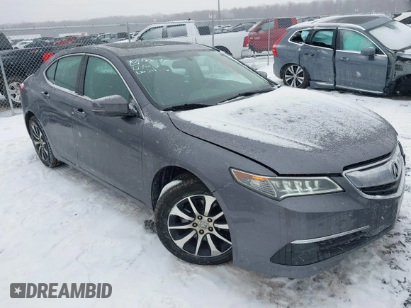 2017 Acura TLX with VIN 19UUB1F34HA001890, listed as a IAAI auction lot 41339623 with 64,434 mi miles. Bid and sale history available at carsss.com. Image 1.