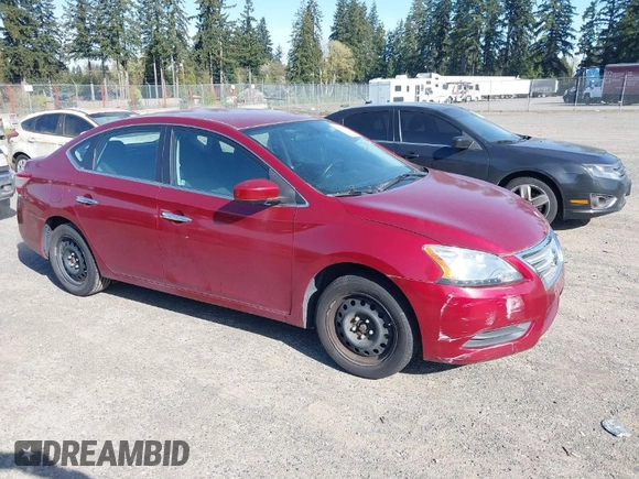 2015 Nissan Sentra SV with VIN 3N1AB7AP7FL656083, listed as a IAAI auction lot 41994026 with 114,913 mi miles and . Bid and sale history available at DreamBid. Image 1.