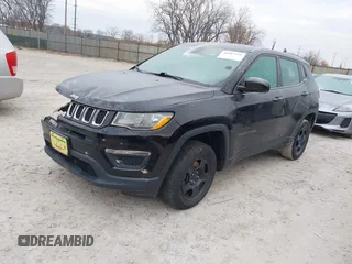 2017 Jeep Compass Sport with VIN 3C4NJDAB3HT628675, listed as a IAAI auction lot 40987530 with 92,254 mi miles and . Bid and sale history available at DreamBid. Image 2.