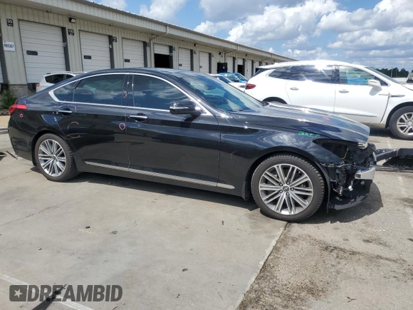 2018 Genesis G80 3.8L with VIN KMHGN4JE8JU240226, listed as a Copart auction lot 61065465 with 39,863 mi miles and Salvage title. Bid and sale history available at DreamBid. Image 4.