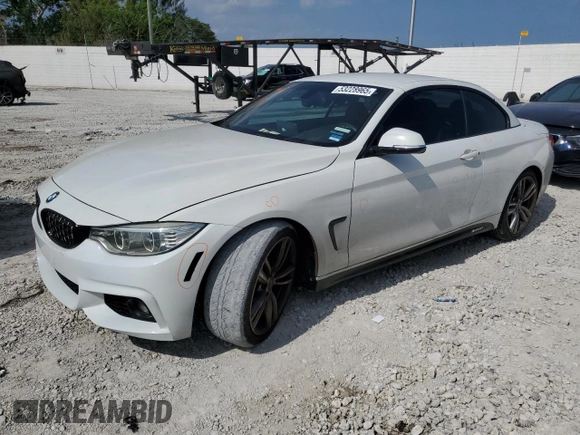 2015 BMW 4 Series 428i z VIN WBA3V5C53FP752002, wystawiony jako Copart lot #53228965 z przebiegiem 98 458 mil mil oraz Szkoda całkowita • Salvage title. Historia ofert i sprzedaży dostępna na DreamBid. Obrazek 1.