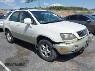 2000 Lexus RX 300 with VIN JT6GF10U6Y0058395, listed as a IAAI auction lot 41910303 with 203,392 mi miles. Bid and sale history available at carsss.com. Image 1.