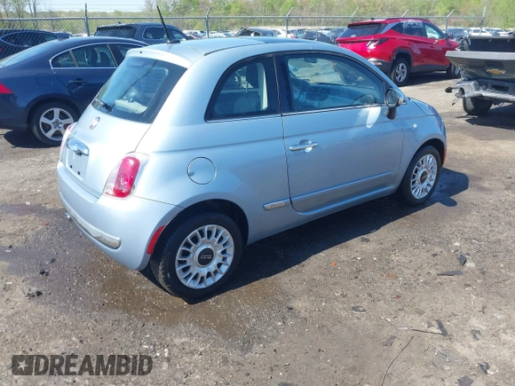2013 FIAT 500 Lounge with VIN 3C3CFFCR9DT580869, listed as a IAAI auction lot 41983858 with 179,836 mi miles and . Bid and sale history available at DreamBid. Image 4.