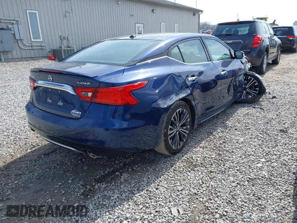 2017 Nissan Maxima SR with VIN 1N4AA6APXHC437102, listed as a IAAI auction lot 41853214 with 98,240 mi miles and . Bid and sale history available at DreamBid. Image 4.