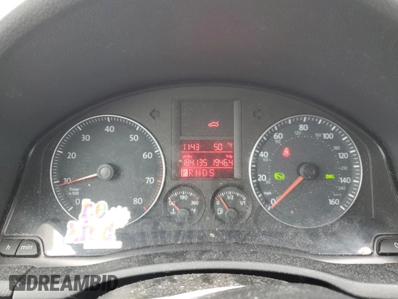 2008 Volkswagen Rabbit S with VIN WVWDB71K28W332616, listed as a Copart auction lot 45552265 with 184,135 mi miles and Salvage title. Bid and sale history available at DreamBid. Image 9.