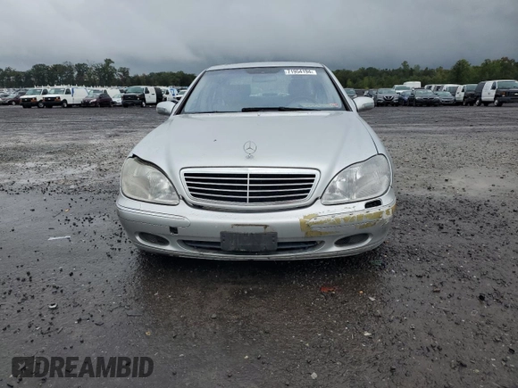 2002 Mercedes-Benz S-Class 5.0L with VIN WDBNG75J02A308650, listed as a Copart auction lot 71954194 with 191,891 mi miles and Clean Title. Bid and sale history available at carsss.com. Image 5.