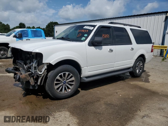 2017 Ford Expedition Max XLT with VIN 1FMJK1HT5HEA14439, listed as a Copart auction lot 59157635 with 151,155 mi miles and Salvage title. Bid and sale history available at DreamBid. Image 1.