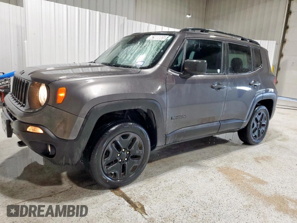 2018 Jeep Renegade Upland z VIN ZACCJBAB3JPH65558, wystawiony jako Copart lot #62900005 z przebiegiem 117 998 mil mil oraz Czysty tytuł • Clean title. Historia ofert i sprzedaży dostępna na DreamBid. Obrazek 1.