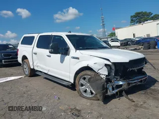 2019 Ford F-150 XL z VIN 1FTEW1C47KKE22590, wystawiony jako IAAI lot #42418181 z przebiegiem 123 197 mil mil oraz . Historia ofert i sprzedaży dostępna na DreamBid. Obrazek 1.
