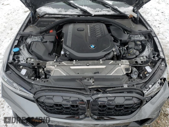 2024 BMW 3 Series M340i xDrive with VIN 3MW49FF03R8D99326, listed as a Copart auction lot 41966425 with 0 mi miles and Salvage Title. Bid and sale history available at carsss.com. Image 12.