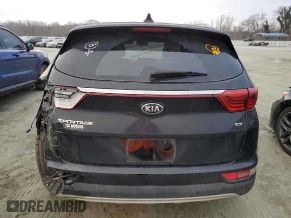 2018 Kia Sportage EX with VIN KNDPN3AC8J7443760, listed as a Copart auction lot 44305095 with Not provided miles and Salvage title. Bid and sale history available at DreamBid. Image 6.