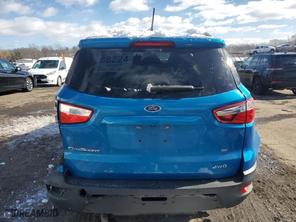 2018 Ford EcoSport SE with VIN MAJ6P1ULXJC240811, listed as a Copart auction lot 44612765 with 80,618 mi miles and Salvage Title. Bid and sale history available at carsss.com. Image 6.