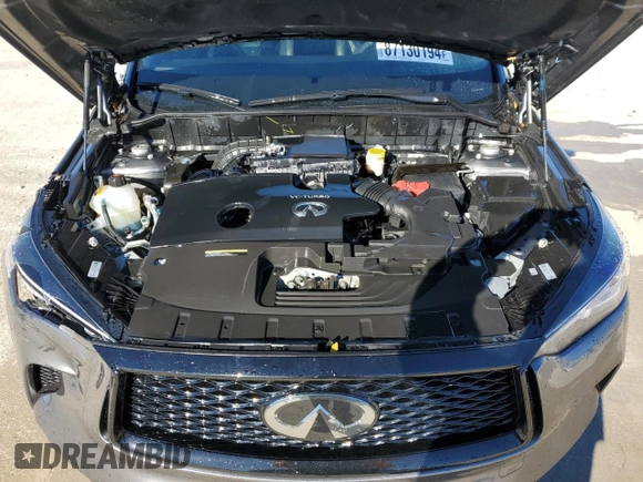 2022 Infiniti QX50 LUXE with VIN 3PCAJ5BA4NF107923, listed as a Copart auction lot 87130194 with 37,237 mi miles and Salvage Title. Bid and sale history available at carsss.com. Image 12.