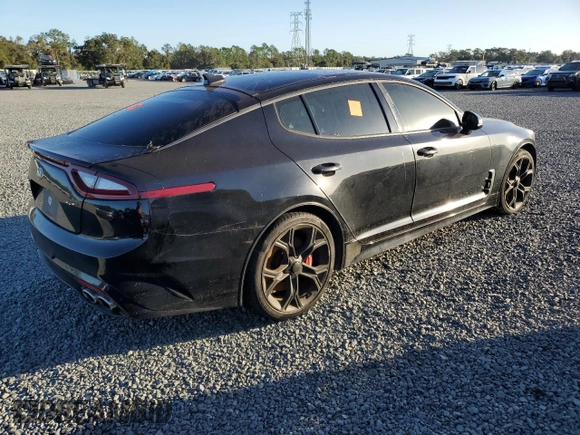 2019 Kia Stinger GT1 with VIN KNAE45LCXK6051385, listed as a Copart auction lot 76497764 with 78,129 mi miles and Non Repairable. Bid and sale history available at DreamBid. Image 3.