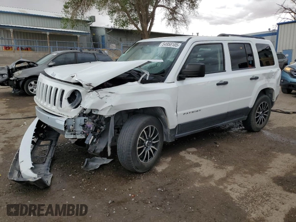 2015 Jeep Patriot Sport with VIN 1C4NJRBB6FD189938, listed as a Copart auction lot 54958105 with 82,518 mi miles and Salvage title. Bid and sale history available at DreamBid. Image 1.