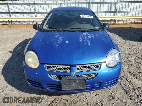 2005 Dodge Neon SXT with VIN 1B3ES56C35D167064, listed as a Copart auction lot 75511254 with 183,946 mi miles and Clean Title. Bid and sale history available at carsss.com. Image 5.