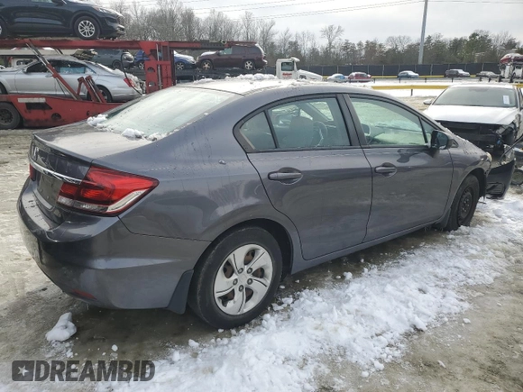 2014 Honda Civic Sedan LX with VIN 19XFB2F5XEE033640, listed as a Copart auction lot 87675445 with 120,130 mi miles and Clean Title. Bid and sale history available at carsss.com. Image 3.