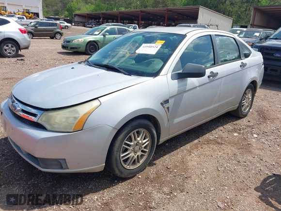 2008 Ford Focus SE with VIN 1FAHP35N98W293738, listed as a IAAI auction lot 41940524 with 147,351 mi miles. Bid and sale history available at carsss.com. Image 2.