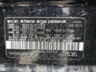 2020 Mitsubishi Eclipse Cross LE with VIN JA4AS4AA5LZ001815, listed as a Copart auction lot 42237465 with 98,998 mi miles and Salvage title. Bid and sale history available at DreamBid. Image 15.