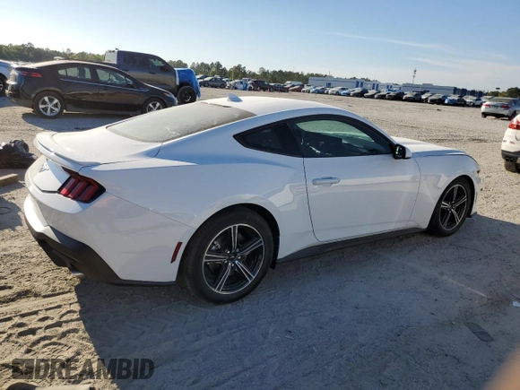 2024 Ford Mustang EcoBoost with VIN 1FA6P8THXR5140715, listed as a Copart auction lot 50611195 with 2,845 mi miles and Salvage Title. Bid and sale history available at carsss.com. Image 3.