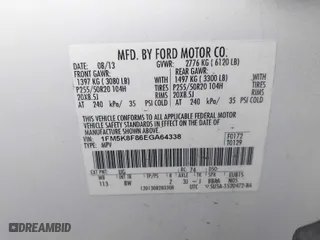 2014 Ford Explorer Limited with VIN 1FM5K8F86EGA64338, listed as a IAAI auction lot 42058403 with 118,981 mi miles. Bid and sale history available at carsss.com. Image 9.