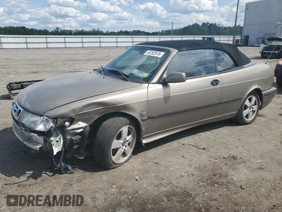 2003 Saab 9-3 SE z VIN YS3DF78KX37011798, wystawiony jako Copart lot #54252515 z przebiegiem 143 291 mil mil oraz Szkoda całkowita • Salvage title. Historia ofert i sprzedaży dostępna na DreamBid. Obrazek 1.