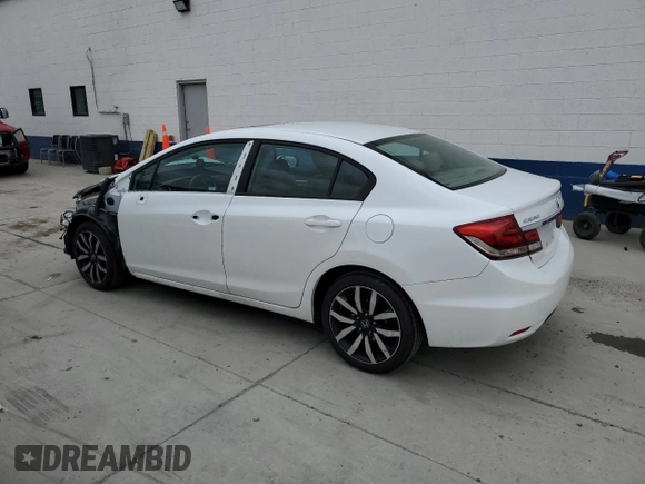 2015 Honda Civic Sedan EX-L with VIN 19XFB2F97FE262622, listed as a Copart auction lot 43584155 with 76,961 mi miles and Salvage Title. Bid and sale history available at carsss.com. Image 2.