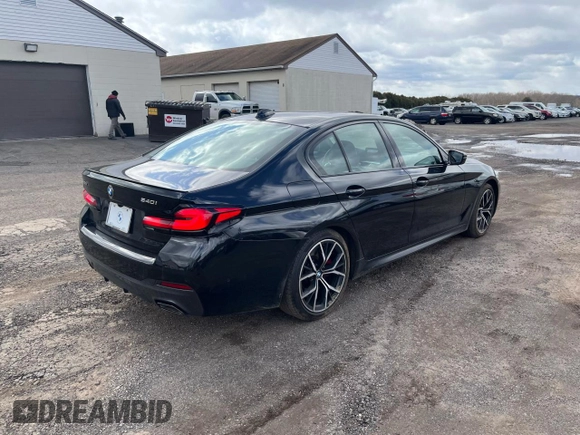 2023 BMW 5 Series 540i xDrive with VIN WBA73BJ06PWX86780, listed as a Copart auction lot 48510235 with 87,477 mi miles and Clean Title. Bid and sale history available at carsss.com. Image 3.