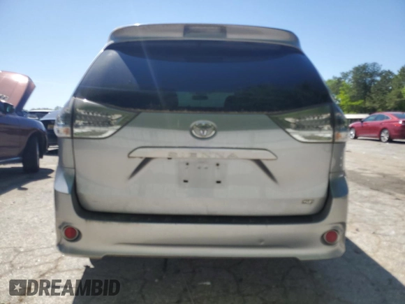 2012 Toyota Sienna SE with VIN 5TDXK3DC7CS239254, listed as a Copart auction lot 53244725 with 134,669 mi miles and Clean Title. Bid and sale history available at carsss.com. Image 6.