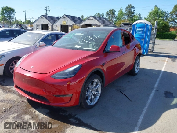 2023 Tesla Model Y Long Range with VIN 7SAYGDEEXPA182702, listed as a IAAI auction lot 42023730 with Not provided miles and . Bid and sale history available at DreamBid. Image 22.