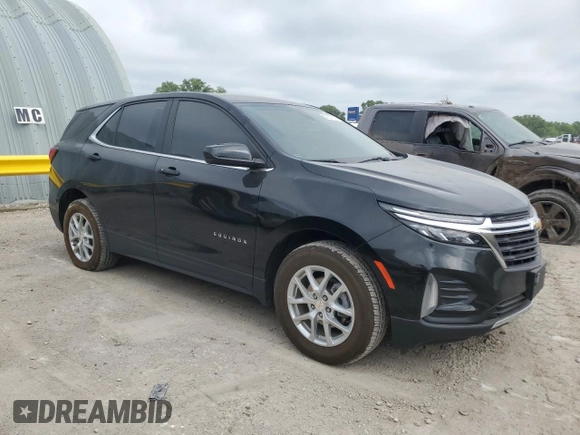 2023 Chevrolet Equinox LT with VIN 3GNAXTEG2PL106512, listed as a Copart auction lot 57311135 with 17,464 mi miles and Salvage title. Bid and sale history available at DreamBid. Image 4.