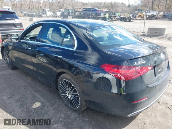 2025 Mercedes-Benz C 300 with VIN W1KAF4HB5SR241590, listed as a IAAI auction lot 41654082 with 4,297 mi miles and . Bid and sale history available at DreamBid. Image 3.