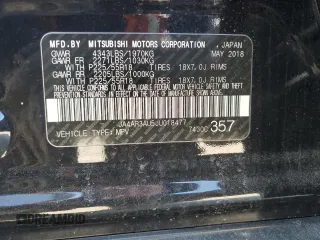 2018 Mitsubishi Outlander Sport ES 2.0 with VIN JA4AR3AU5JU018477, listed as a Copart auction lot 42092445 with 161,442 mi miles and Salvage Title. Bid and sale history available at carsss.com. Image 15.