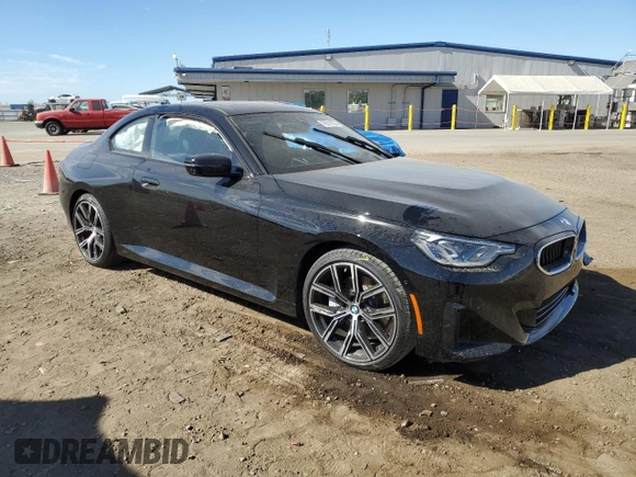 2023 BMW 2 Series 230i with VIN 3MW23CM04P8D47002, listed as a Copart auction lot 76511923 with 0 mi miles and Salvage Title. Bid and sale history available at carsss.com. Image 4.