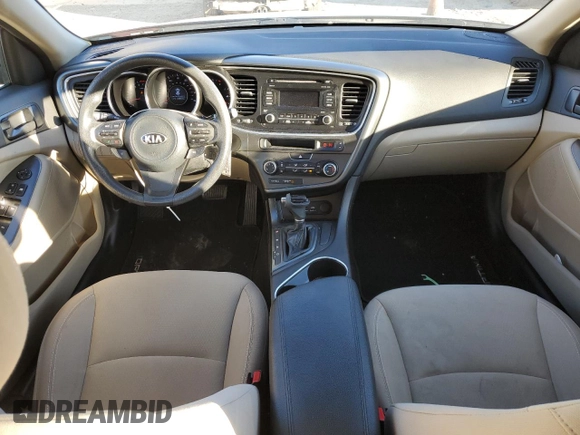 2015 Kia Optima LX with VIN 5XXGM4A71FG489988, listed as a Copart auction lot 45502635 with 140,264 mi miles and Salvage title. Bid and sale history available at DreamBid. Image 8.