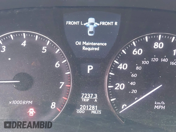 2007 Lexus LS with VIN JTHBL46F575048348, listed as a IAAI auction lot 42043015 with 201,281 mi miles. Bid and sale history available at carsss.com. Image 7.
