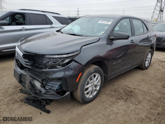 2022 Chevrolet Equinox LS with VIN 3GNAXSEV0NS210606, listed as a Copart auction lot 44415755 with 14,319 mi miles and Salvage Title. Bid and sale history available at carsss.com. Image 1.