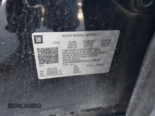 2019 Cadillac XT5 FWD with VIN 1GYKNARS7KZ117913, listed as a IAAI auction lot 41228767 with 105,335 mi miles and . Bid and sale history available at carsss.com. Image 9.