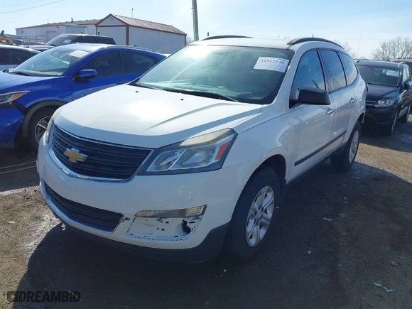 2014 Chevrolet Traverse LS with VIN 1GNKRFEDXEJ137257, listed as a IAAI auction lot 41812148 with 163,794 mi miles. Bid and sale history available at carsss.com. Image 2.
