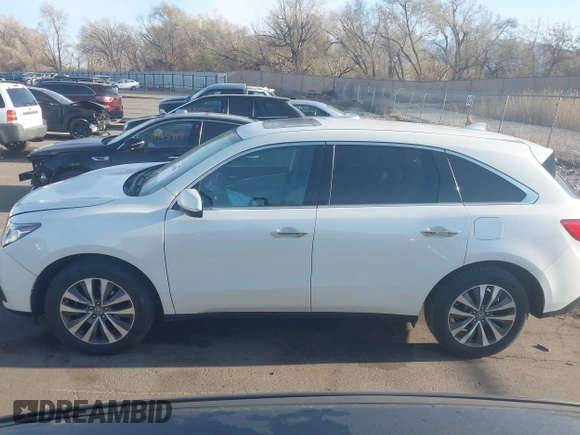 2016 Acura MDX w/Tech with VIN 5FRYD4H49GB045079, listed as a IAAI auction lot 41968901 with 113,577 mi miles. Bid and sale history available at carsss.com. Image 14.
