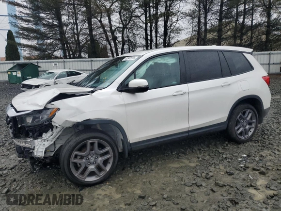 2023 Honda Passport EX-L z VIN 5FNYF8H59PB041173, wystawiony jako Copart lot #48941105 z przebiegiem 24 973 mil mil oraz Szkoda całkowita • Salvage title. Historia ofert i sprzedaży dostępna na DreamBid. Obrazek 1.