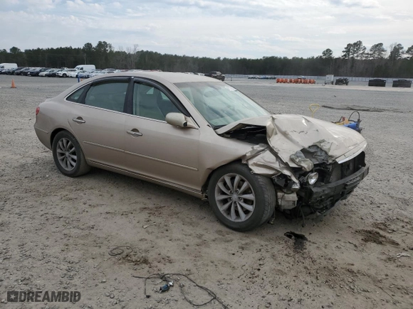 2007 Hyundai Azera SE with VIN KMHFC46F77A161661, listed as a Copart auction lot 47176065 with 230,314 mi miles and Salvage Title. Bid and sale history available at carsss.com. Image 4.