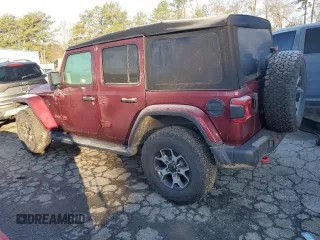 2021 Jeep Wrangler Unlimited Rubicon with VIN 1C4HJXFN7MW576196, listed as a Copart auction lot 44806285 with 47,312 mi miles and Salvage Title. Bid and sale history available at DreamBid. Image 2.